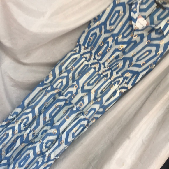 Alex&parker blue/gold dress - Picture 2 of 11